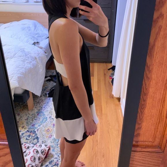 BCBG Black/white cut-out party tank top - Picture 5 of 11